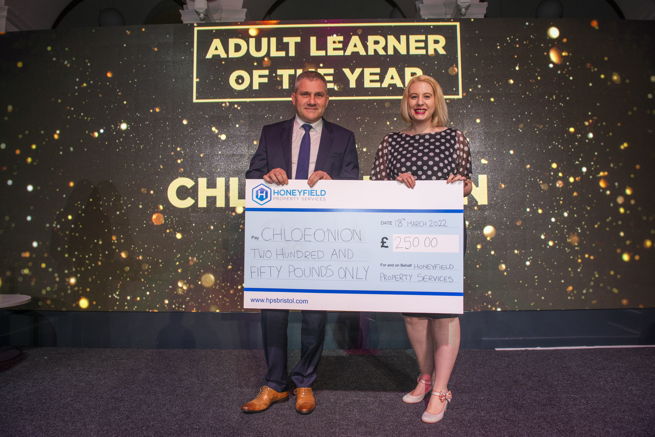 Adult Learner of the Year winner  – Chloe O’nion (Collected By Beth Norman)