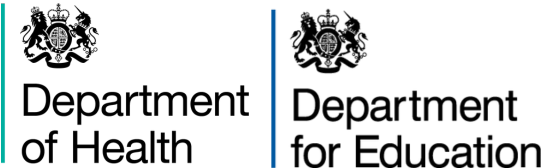 Department of health logo and Department of education logo