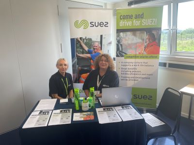 2 people from Suez at the HGV Careers Fair