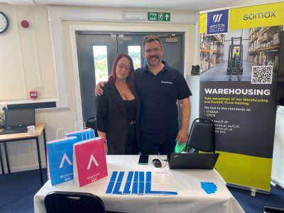 2 people from Blue Arrow at the HGV Careers Fair