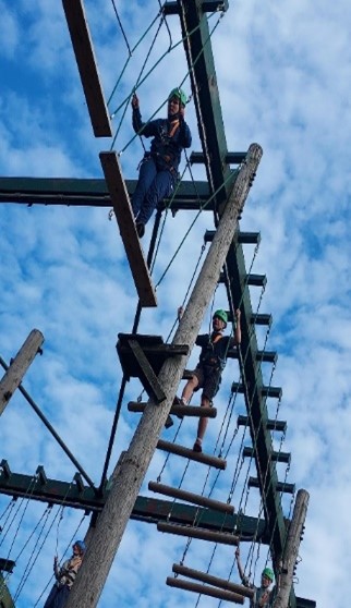 Students on High Ropes at Wimbleball lake