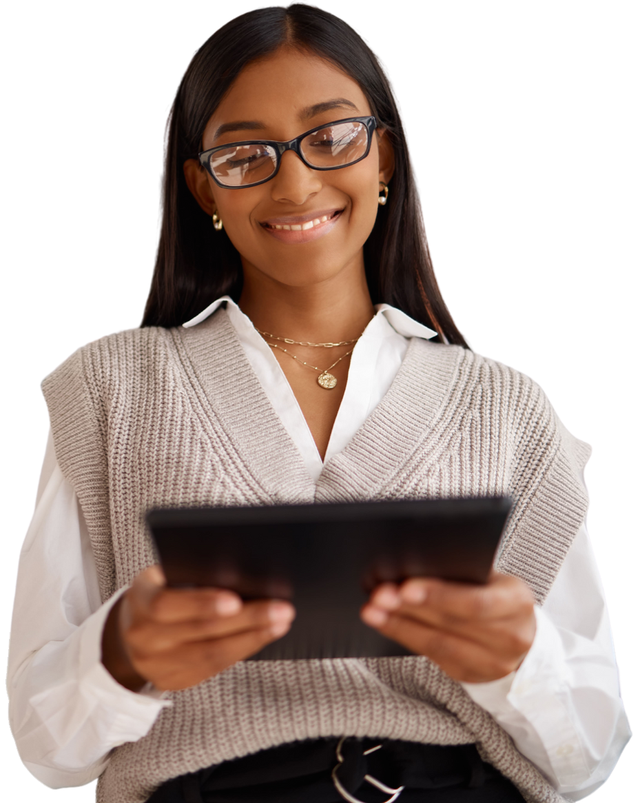 young female design engineer smiling