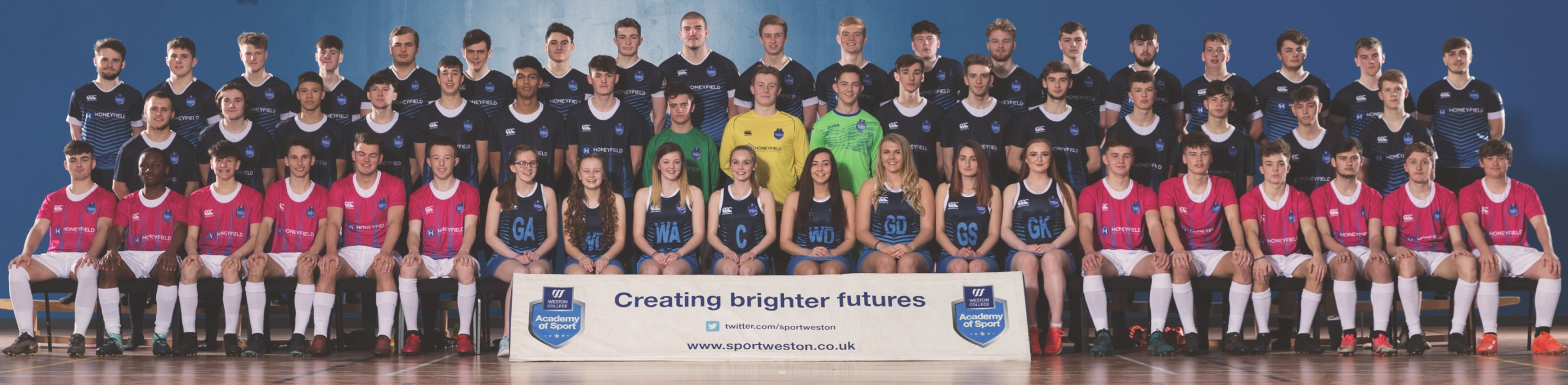 Weston College students, Sports Academy, Higher and Further education