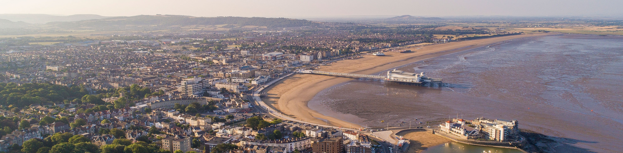 Drone of Weston Seafront