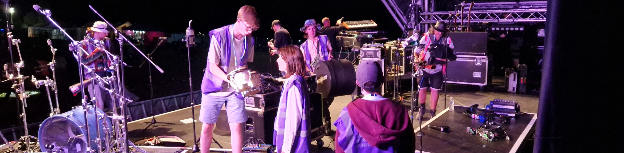 Music and Media learners volunteering at Watchet Festival