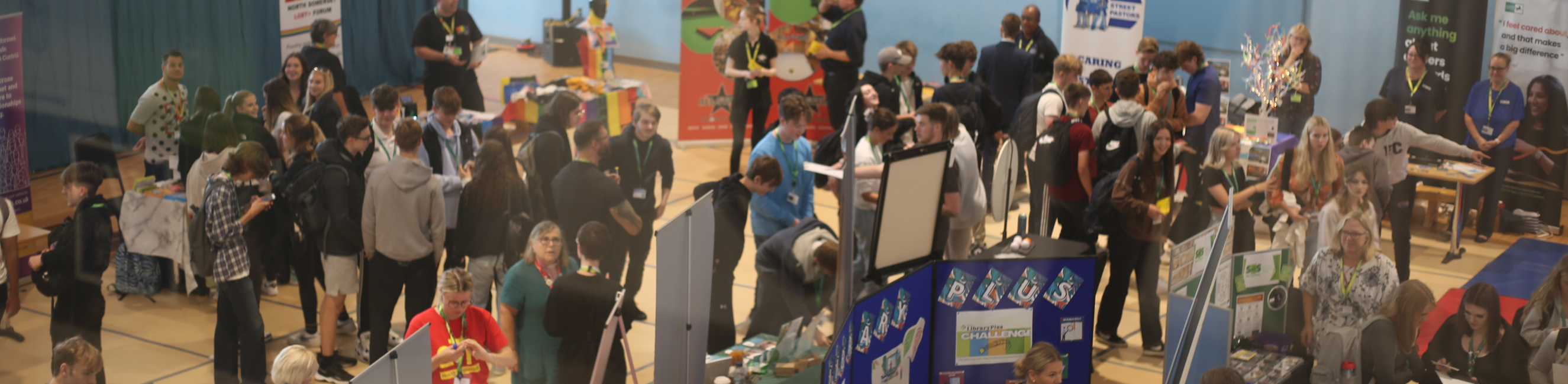 View of Freshers Fair from above