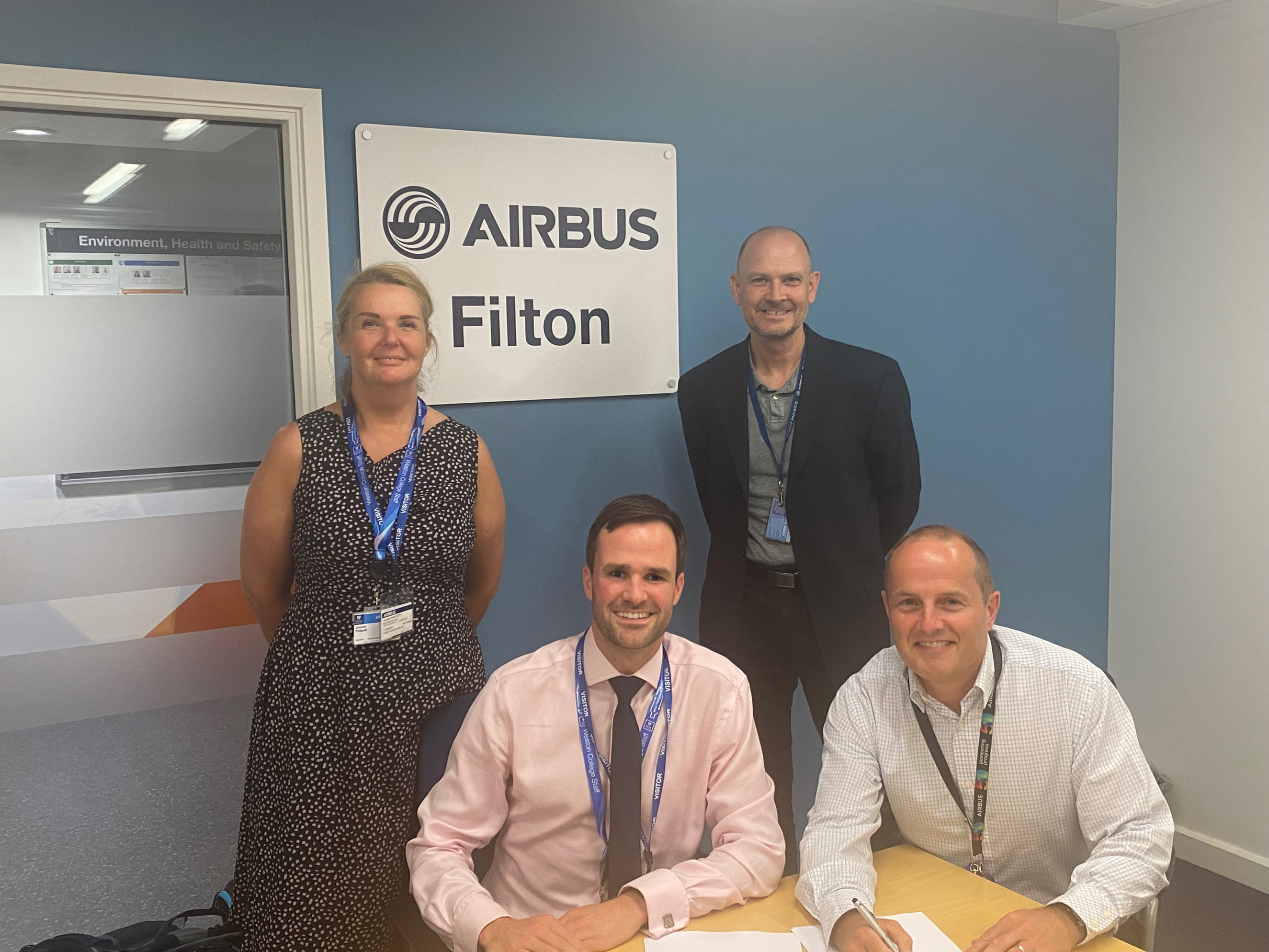 Weston College staff in Airbus centre in Filton