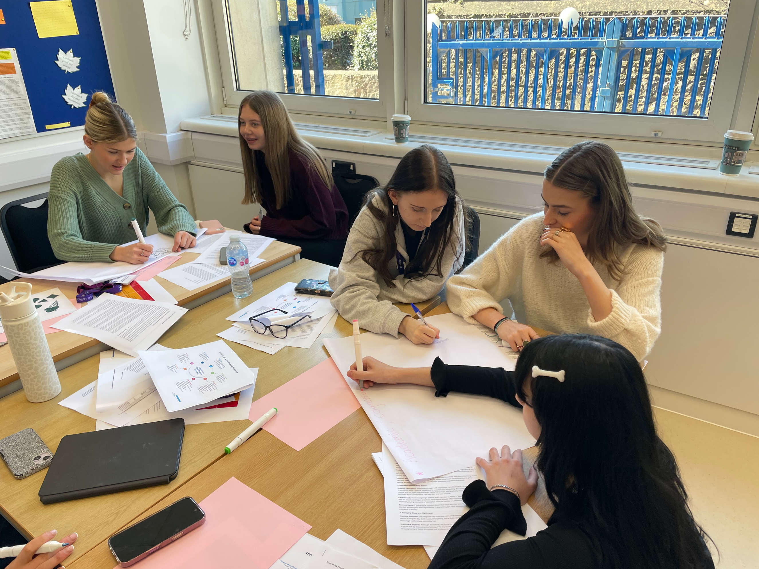 Early Years learners filling out a mindmap