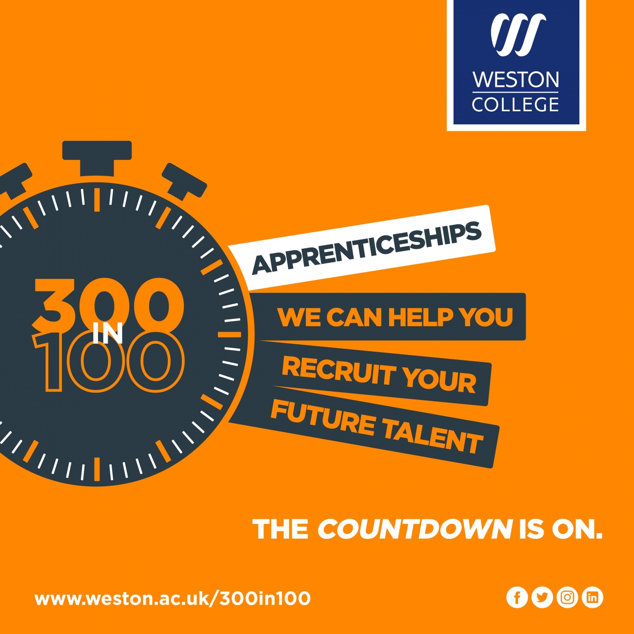 300 in 100, Weston College apprenticeships