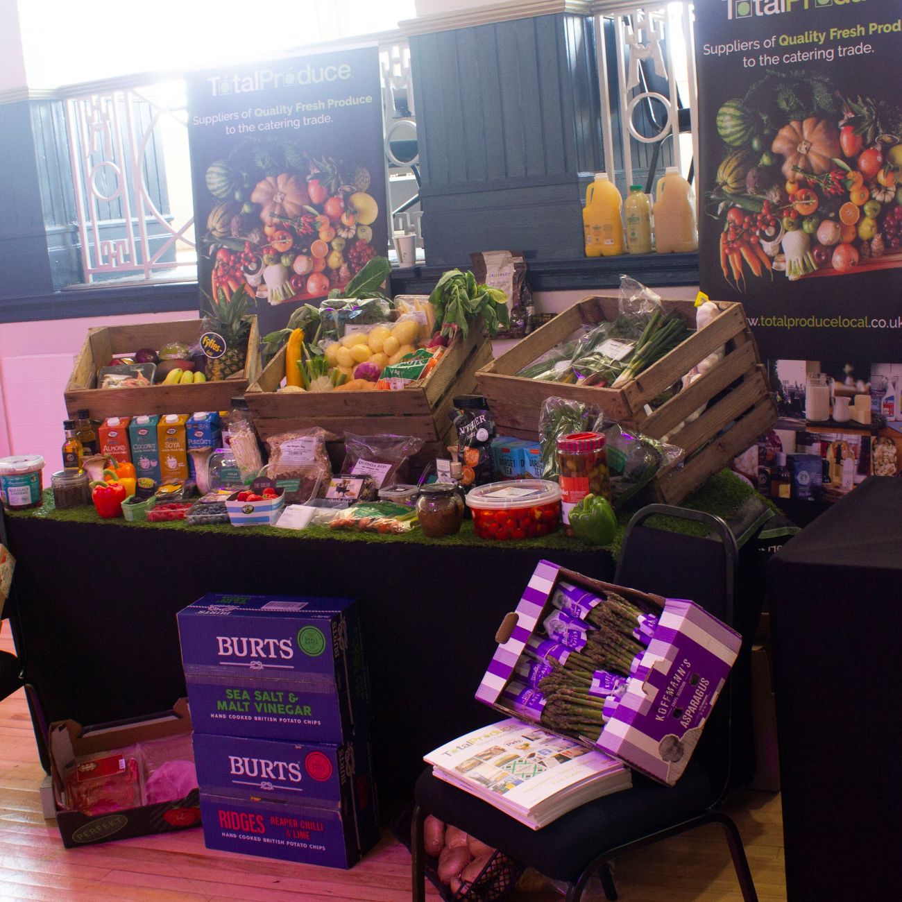 Stall showcasing fresh produce 