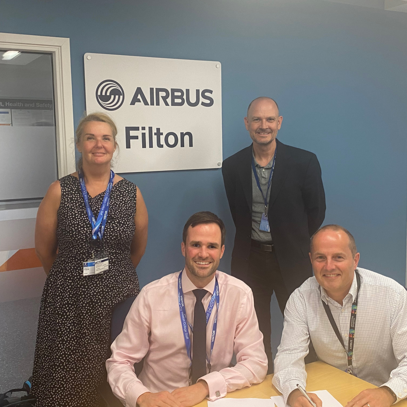 Weston College staff in Airbus centre in Filton