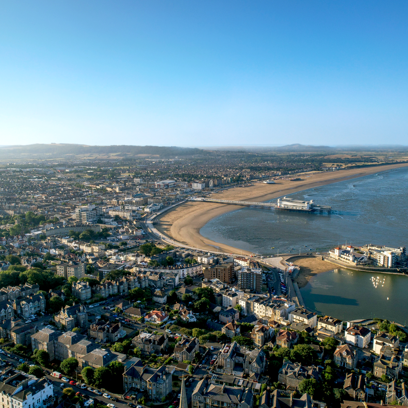 drone photo of Weston SUper Mare