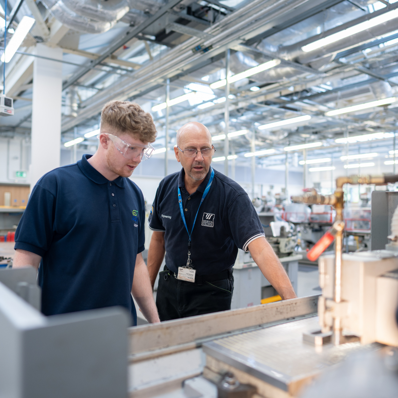 Learner gaining support in the engineering workshop