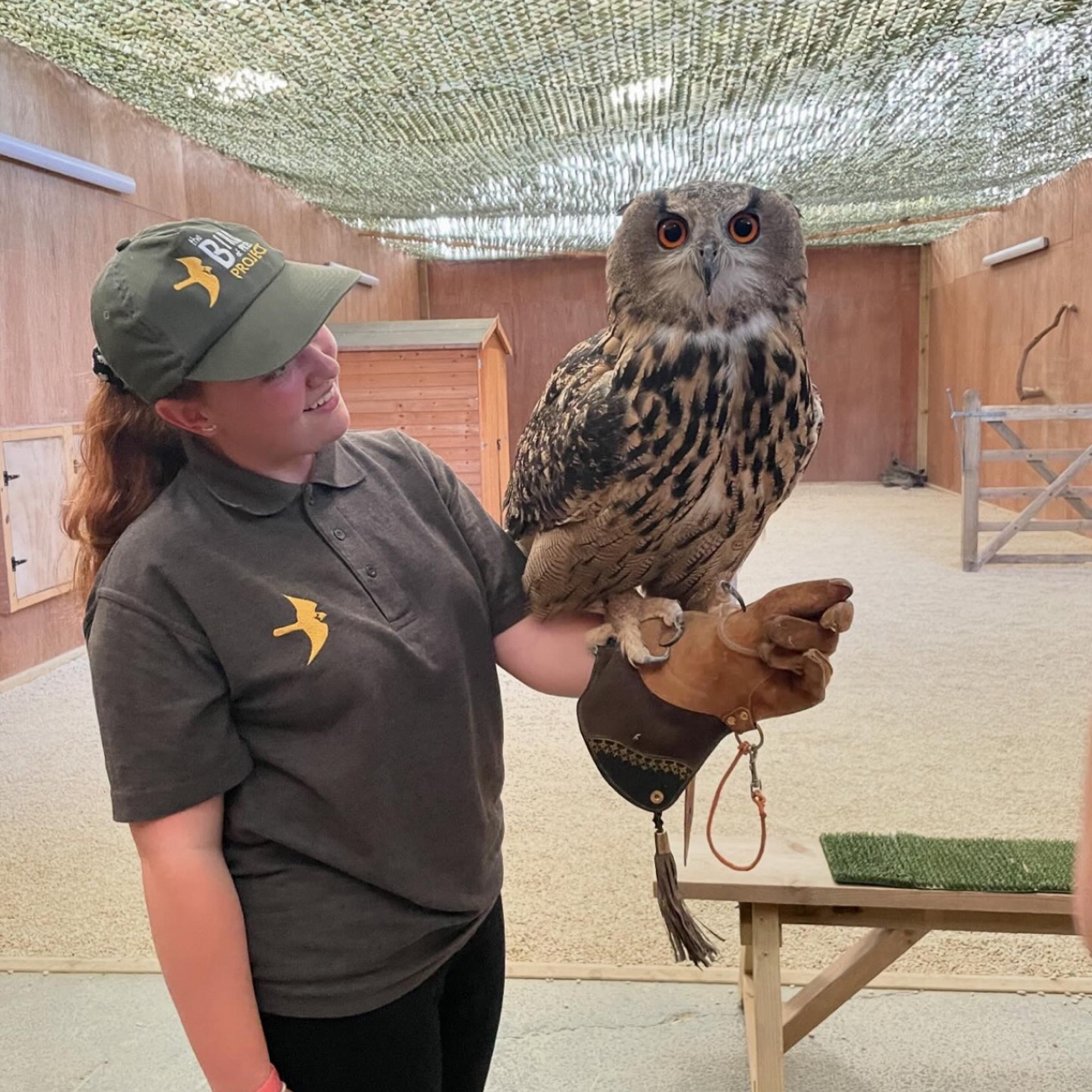 Learner holding an owl