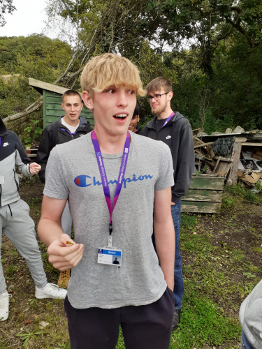 Learner Charles after eating a home-grown chilli