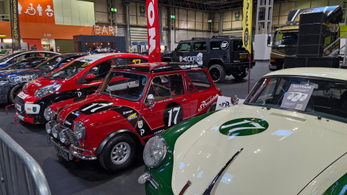 Vintage cars lined up