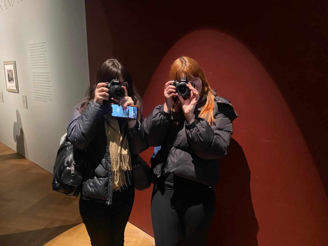 students at albert and victoria museum of fashion and photography