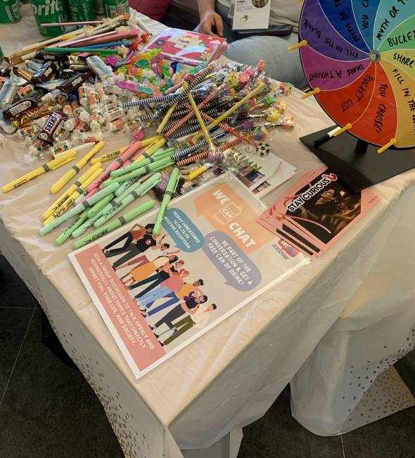 We Chat Stall at Freshers' Fair with Freebies