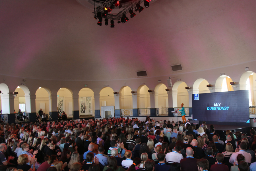 Academic conference crowd photo